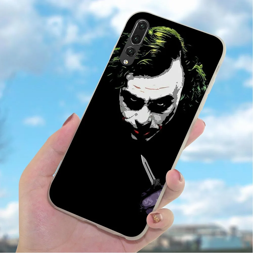 Мягкий ТПУ чехол для телефона Джокер Темный рыцарь Для Huawei P20 Pro Чехол P10 P8 Lite P9 Mini P