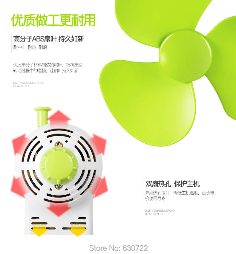 Dani Zhang 220 В 20 Вт зеленый Мини энергосберегающий клип вентилятор электрический вентилятор