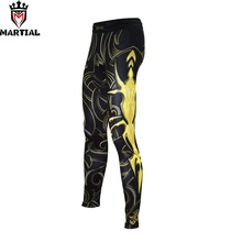 Боевые: сублимационный дизайн Козерога, тайские боксерские штаны, черные спортивные штаны для мужчин, одежда для ММА, bjj, леггинсы