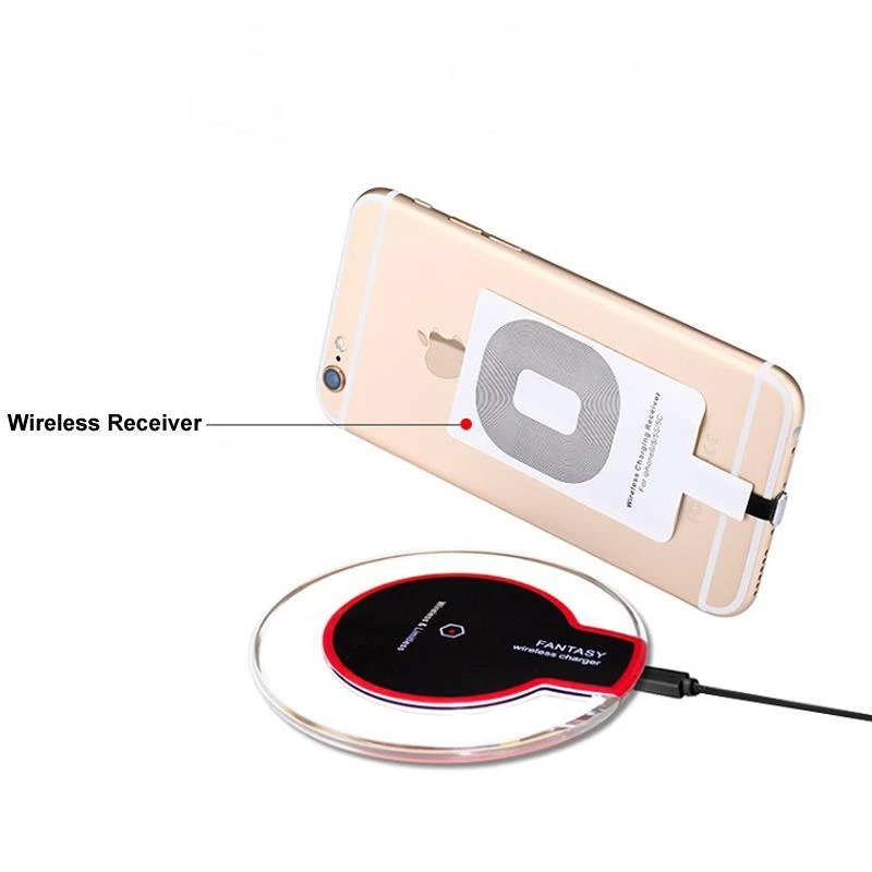 Qi kit de carga inalámbrica + receptor para Apple iPhone 5 5c 6 6s Pad cargador para el iPhone 6 Plus 6s Plus|wireless charging kit|charge kitqi wireless charging kit - AliExpress
