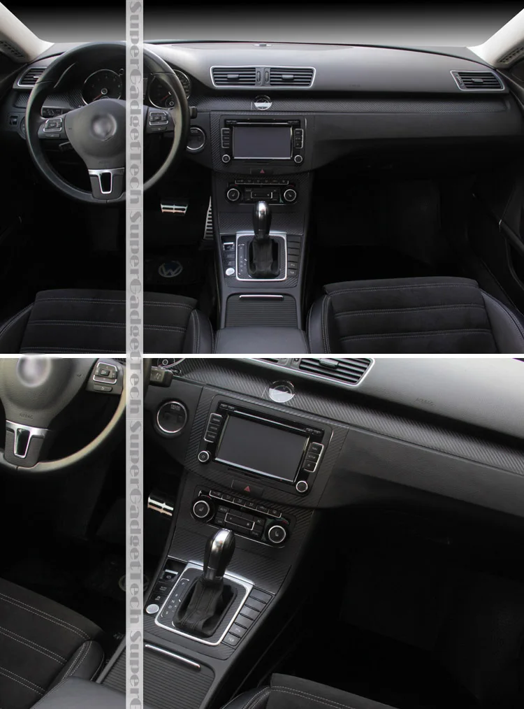 Автомобиль-Стайлинг Teeze автомобиль Интерьер центральной консоли изменение цвета углеродного волокна литье наклейки для VW CC