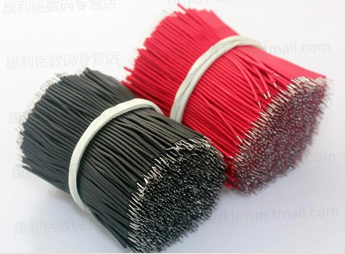 1000 шт. материнская плата соединительный кабель 24AWG черный и красный электронные провода луженые 6 см электронные компоненты аксессуары