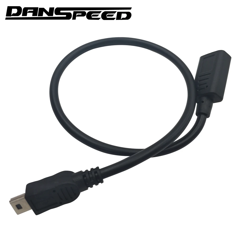 DANSPEED USB 3,1 type C женский мини-usb 5-контактный адаптер с прямой головкой для зарядки длиной 25 см