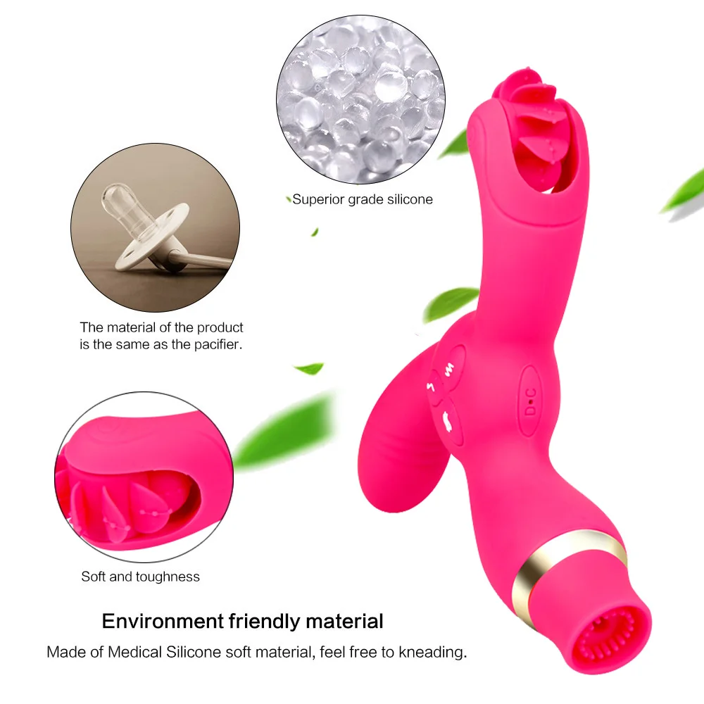 Tongue Vibrator Female Orgasm lick Rotation Dildo Vibrator Clitoris Stimulate Erotic Sex Toys For Woman G-spot Sex Adult Product (6)