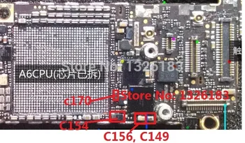 

20sets/lot for Iphone 5 5G lcd vertical zebra lines stripe screen 4x capacitors set solution repair kit c149, c156 c170 c154