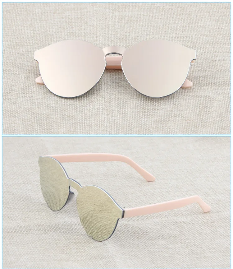 ASOUZ 2018 new stylish transparent colored round sunglasses boys and girls oval retro children's luxury brand UV400 glasses (3)