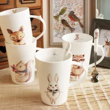 Nordic Nette abteilung tiere keramiktassen kreative tassen bone china milch kaffee paar Tasse