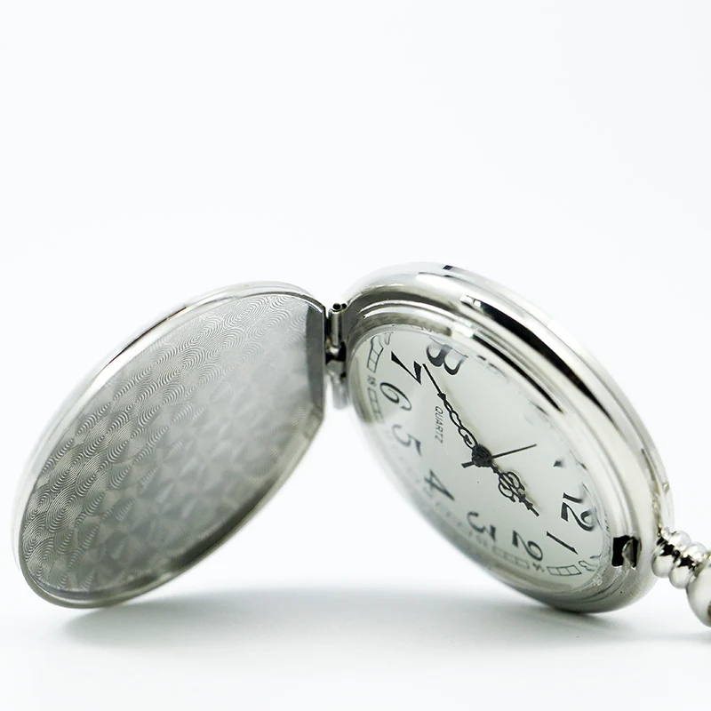 Модные Ретро Прохладный серебряный узор Eden для мужчин для женщин Подвеска цепи Fob клип цепи кварцевые карманные часы
