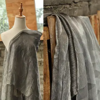 

Two style Organ yarn chiffon yarn light mesh silk scarf textiles fabric dresses diy laser wedding gauze party tweed fabric A427