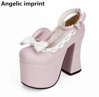 

Angelic imprint mori girl lolita shoes woman cosplay shoes lady super high heels Pumps women princess dress party shoes 33-47