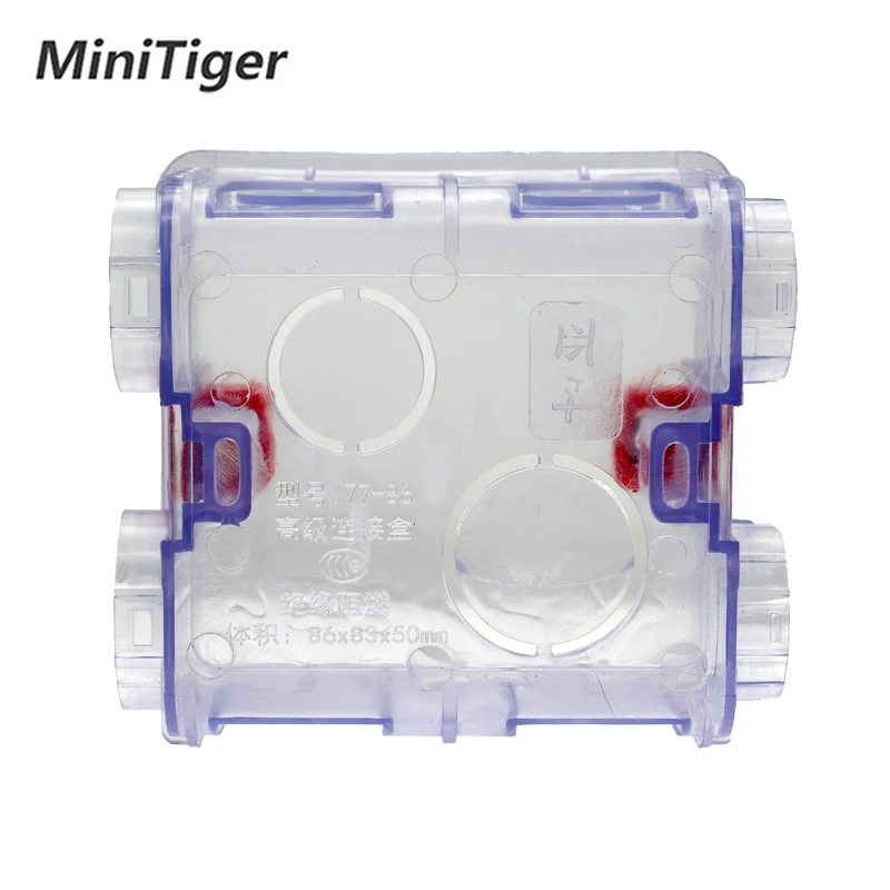 Minitiger Регулируемая прозрачная Монтажная коробка внутренняя кассета 86 мм* 83 мм* 50 мм для 86 Тип wifi сенсорный выключатель и USB разъем