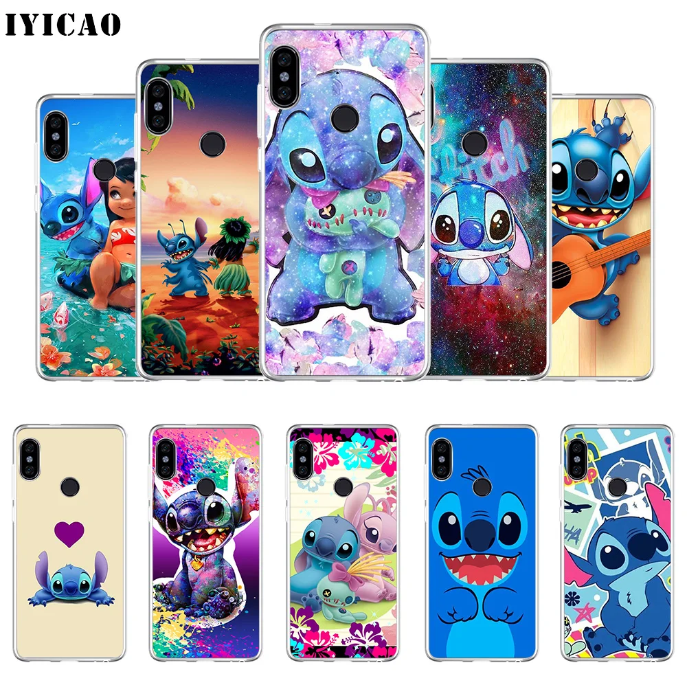 

IYICAO Cute Lilo & Stitch Soft Silicone Phone Case for Xiaomi Redmi 4A 5A 6A Note 7 6 5 Pro Plus Redmi 4X 5A Prime Cover