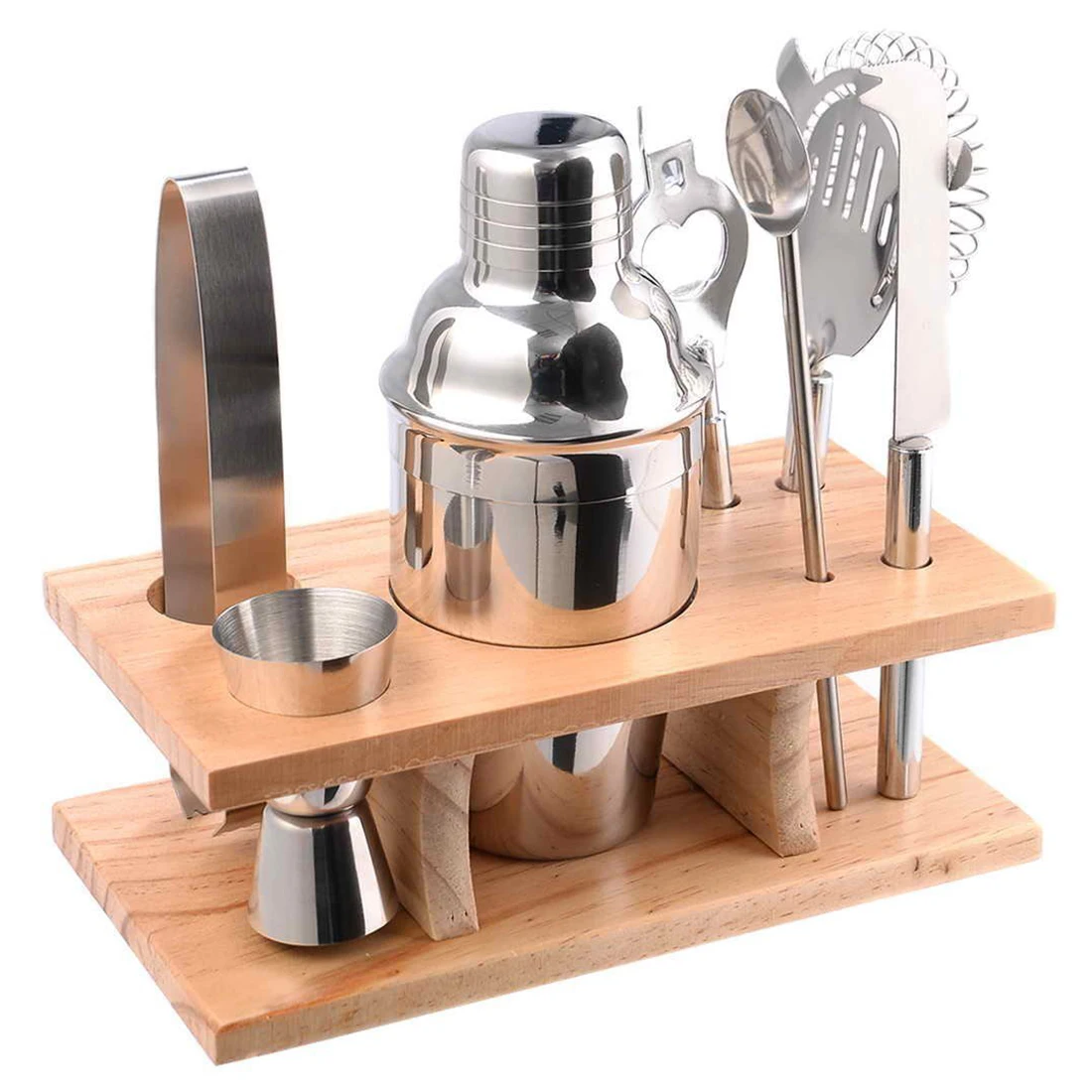 

Multifunctional mixer 8 PCs Stainless Steel Cocktail Bartender Bar Set Kit, Mixer Bundle Drink Martini Tools Double Jigger