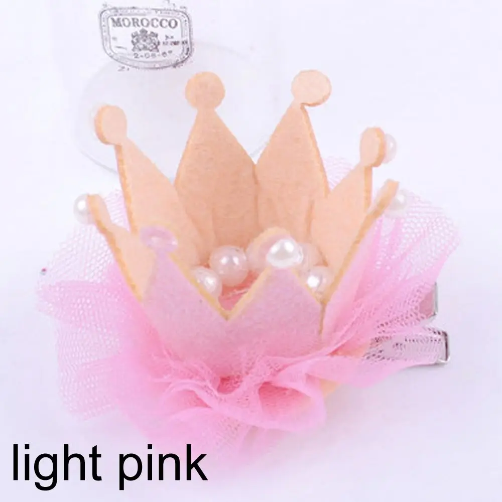 1 шт. Милая корона для девушек с искусственными кружевами и жемчугом блестящая