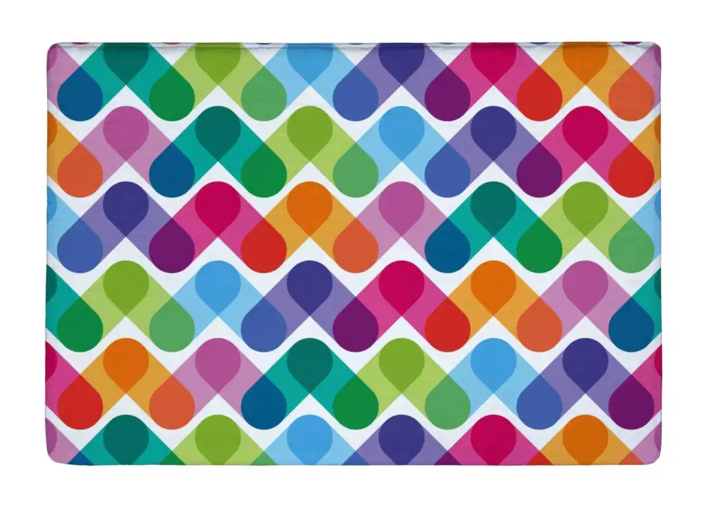 Floor Mat Colorful Geometrical Abstract Pop Art Seamless Print Non slip