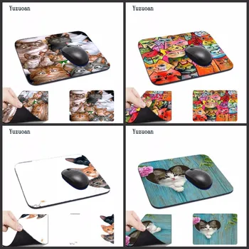

Yuzuoan Drop Shipping Funny Cute Cat Anti-Slip Laptop Rubber Mice Mat Large Gaming Stitched Mousepad Computer Desk Mouse Pad