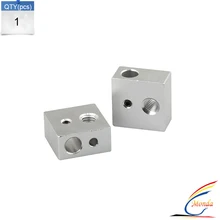 3d-drucker Aluminium Heat Block M6 Spezialisiert für MK7 MK8 Makerbot 3d-drucker Extruder 3D Drucker zubehör Ultimaker