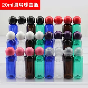 

20ml PET plastic plug in the anti-side leakage points bottling travel sphere cover sample bottle
