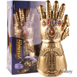 Высокое качество Мстители Бесконечность войны танос перчатка с крагами бесконечное Прихватки для мангала со светодиодный подсветкой ПВХ