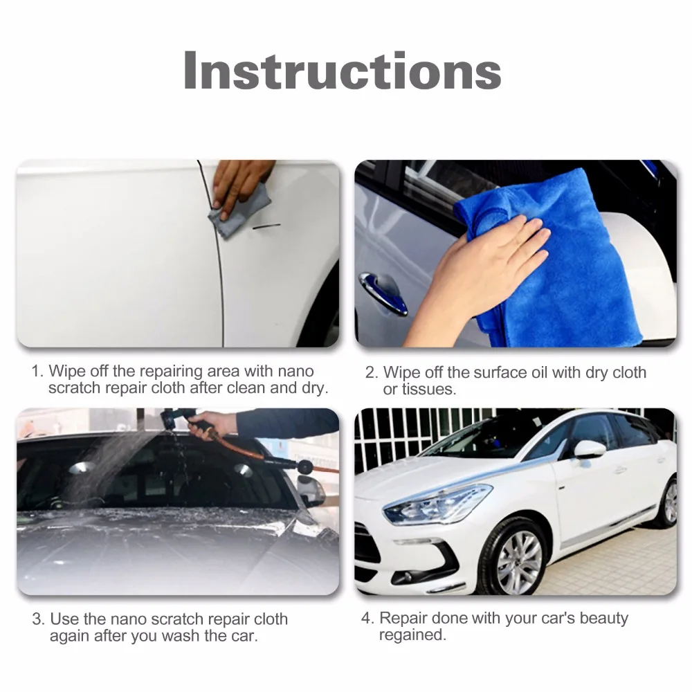 longest lasting car wax Fix Clear Car Scratch Repair Cloth Nano meterial for Car Light Paint Scratches Remover Scuffs on Surface Repair Rag best wax for black cars