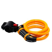 orange Кабель Велосипедный Замок красочные MTB горная дорога кодовый для велосипеда паролем Универсальный Противоугонный велосипедный замок - Цвет: orange