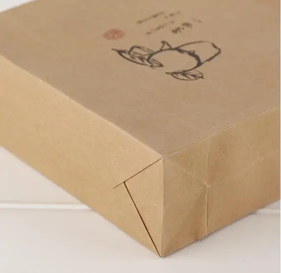 Discount 500pcs Shopping bags print logo Custom logo kraft paper bags 150g bags make your logo 7