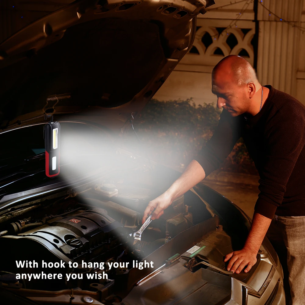 LEDERTEK Powerful Portable COB LED Flashlight Rechargeable