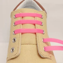 16pcs New 2017 Unisex Women Men Athletic Running No Tie Shoelaces Elastic Silicone Shoe Lace All Sneakers Fit Strap T000