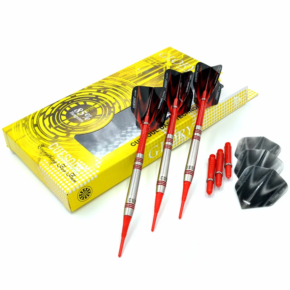 

CUESOUL GLORY 85% Tungsten 16g Soft Tip Dart Set With Red Soft Tips