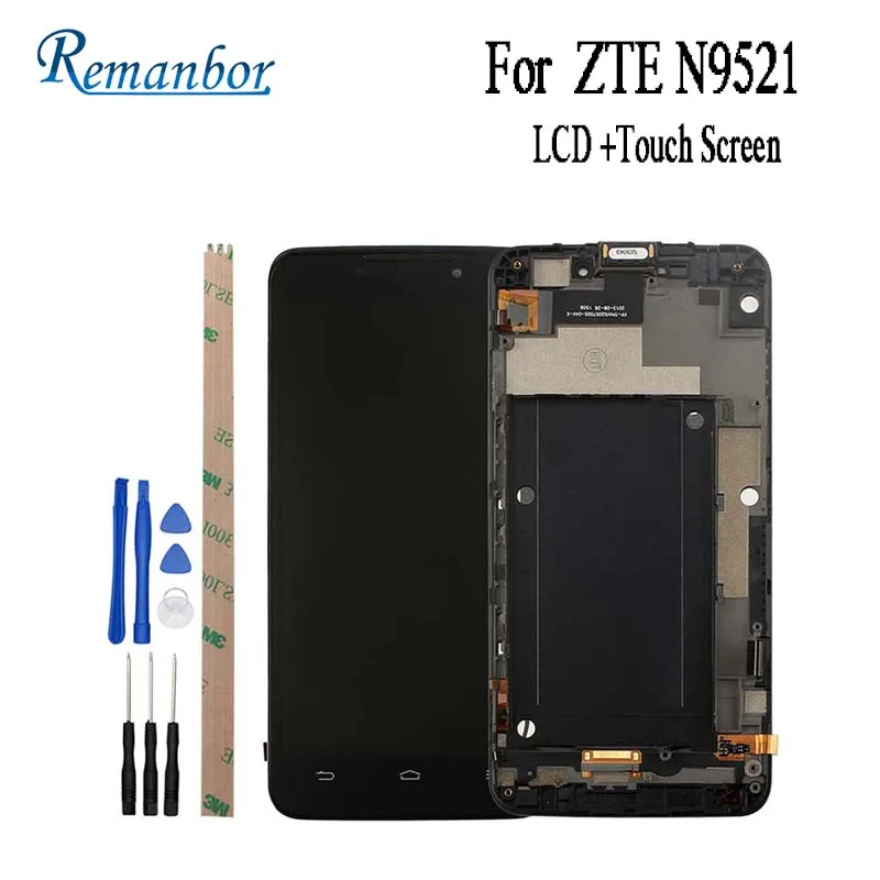 

Remanbor For ZTE N9521 LCD Display and Touch Screen Assembly Mobile Phone Accessories For ZTE N9521+Tool And Adhesive And Frame
