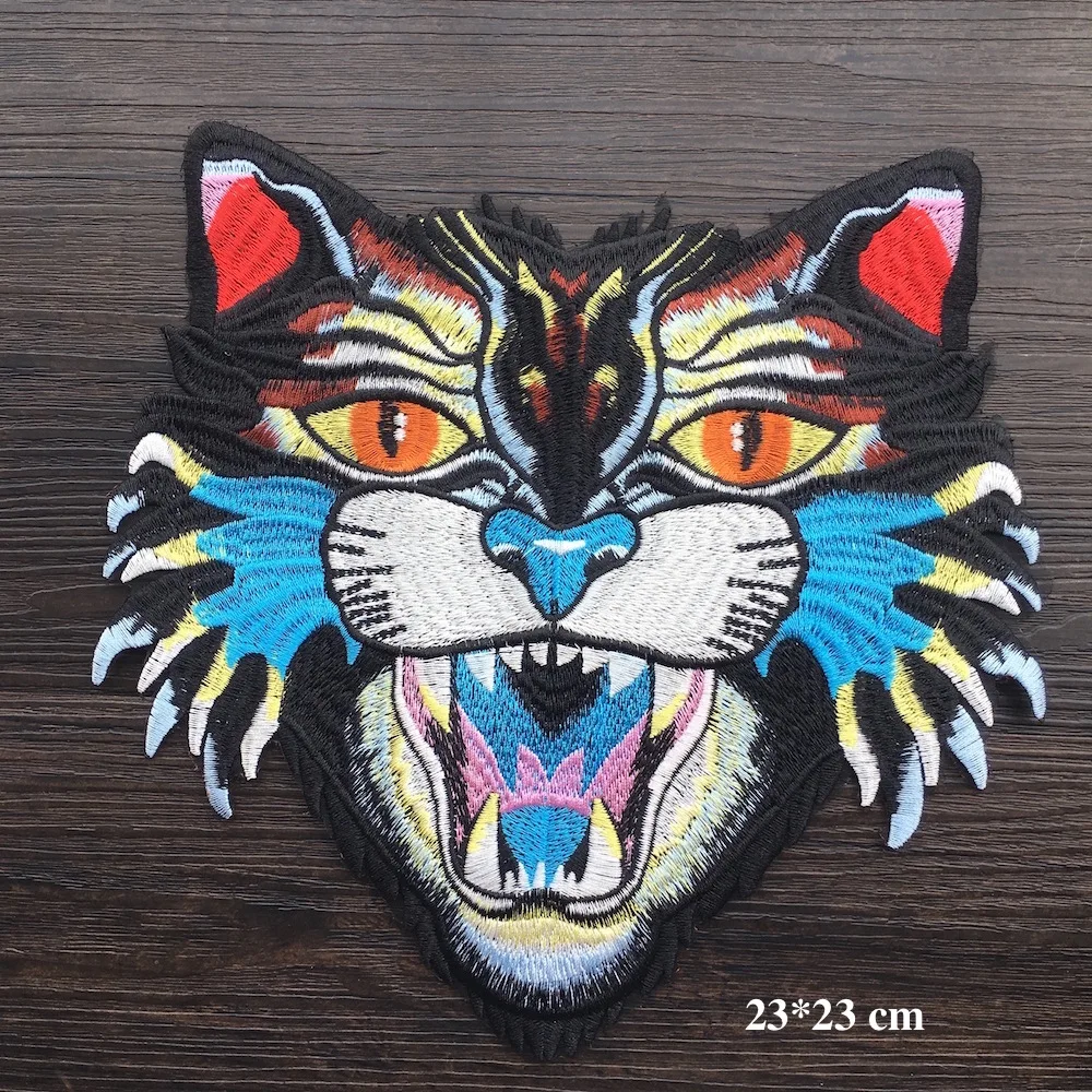 Buy 1Piece Big Cool Cat Patch for Clothing Embroidery