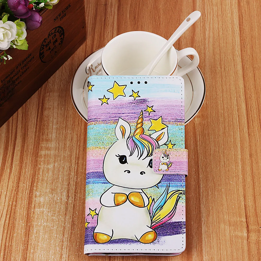 Luxury Flip Painted Book Case Cover Shell for Huawei Honor 10 Lite 8A Y6 P Smart Leather Wallet Phone Bag for Mate 20 Lite