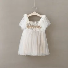 2016 girl’s lace Wedding dresses ,princess dress,girl dress, 5pcs/lot YZS03