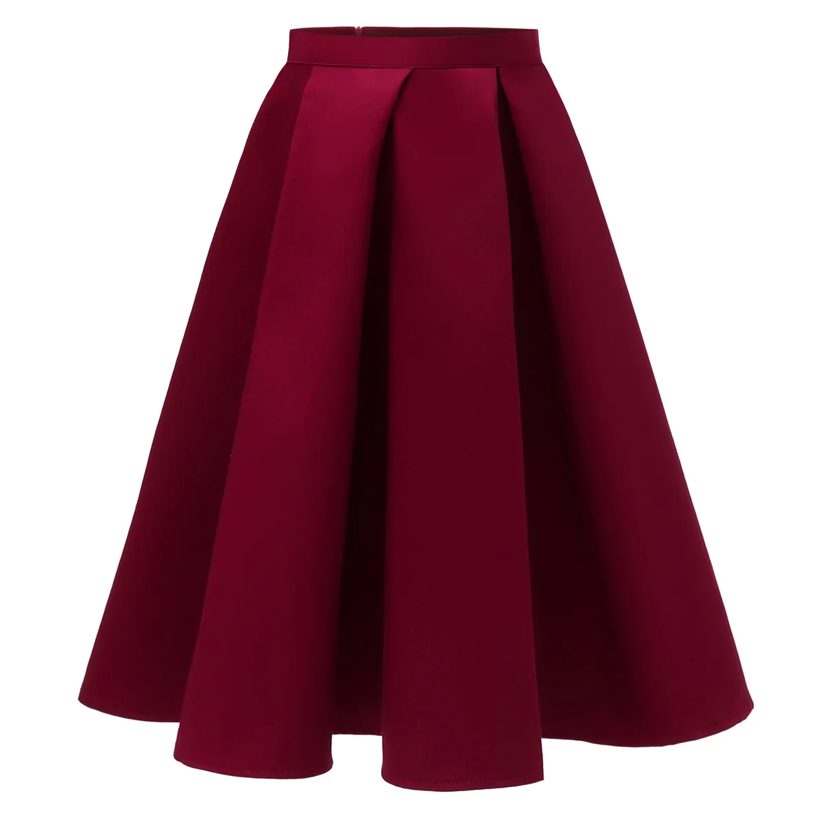 

Black Skirt Clothes Pink Polyester Casual Solid A-Line Knee-Length Natural Women Skirt