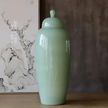 

Home Furnishings Jingdezhen Handmade Living Room Decorative ceramic Jar Furnishings Handmade Ceramic Ornaments big porcelain jar