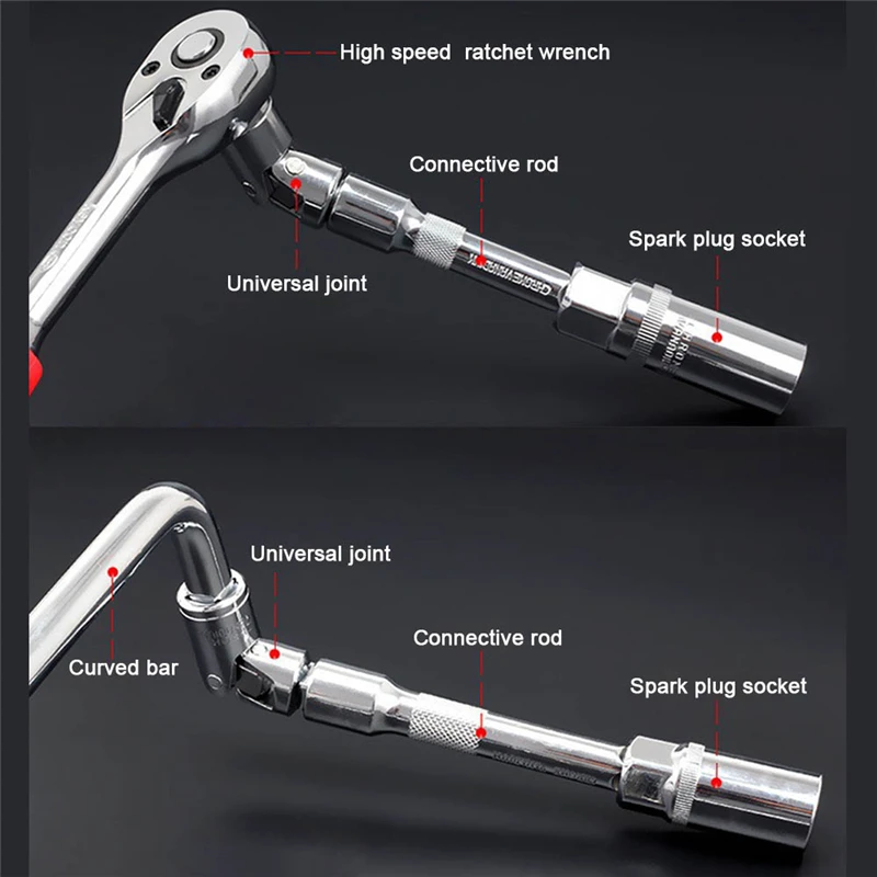 Свеча зажигания торцевой ключ головка 1/" 3/8" 16 мм 21 мм ручные инструменты CR-V Универсальный внутренний шестигранный ключ Торцевая головка инструмент для ремонта авто