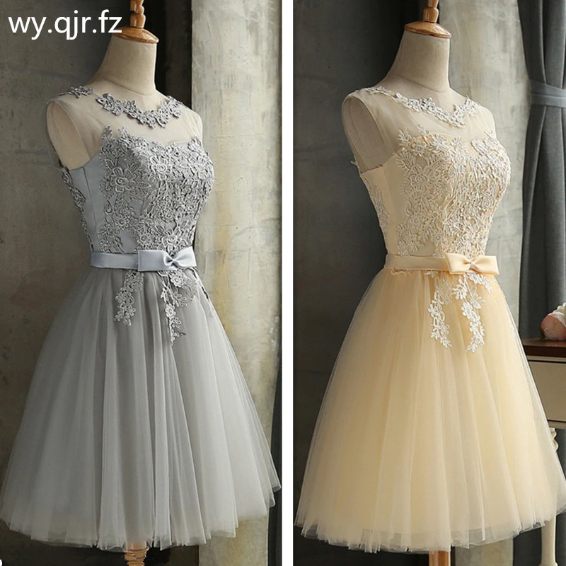 JYYS cortos de dama de para niñas, traje de fiesta de boda, color gris y rojo, venta al por mayor, 2019|Vestidos para dama de honor| - AliExpress