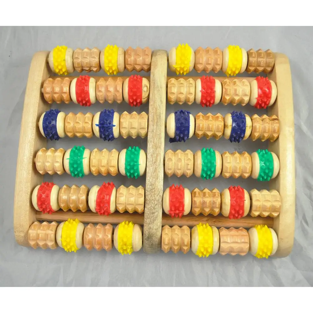 Wooden Foot Roller font b Massager b font Reflexology for Stress Fitness Health Gift