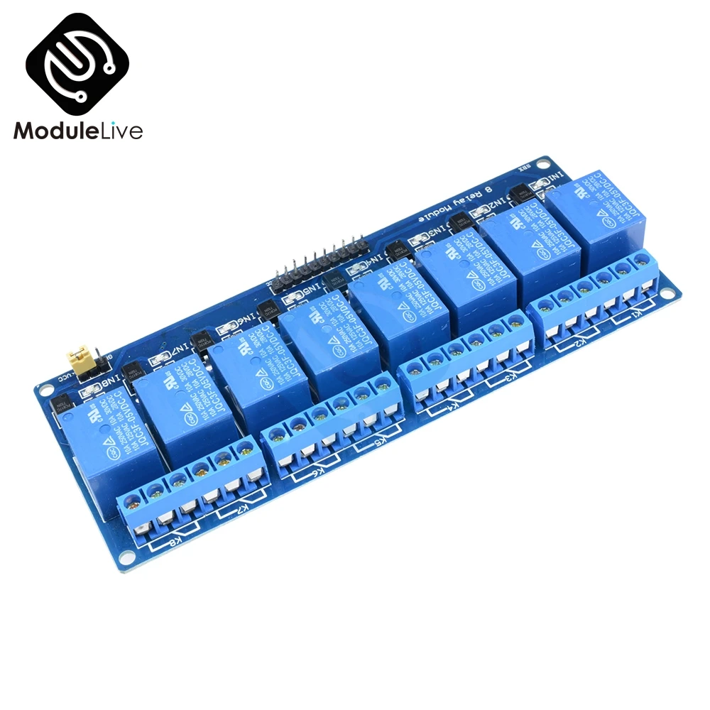 Плата релейного модуля для Arduino 5 В 8 каналов 10 А 250 переменного тока 30 постоянного