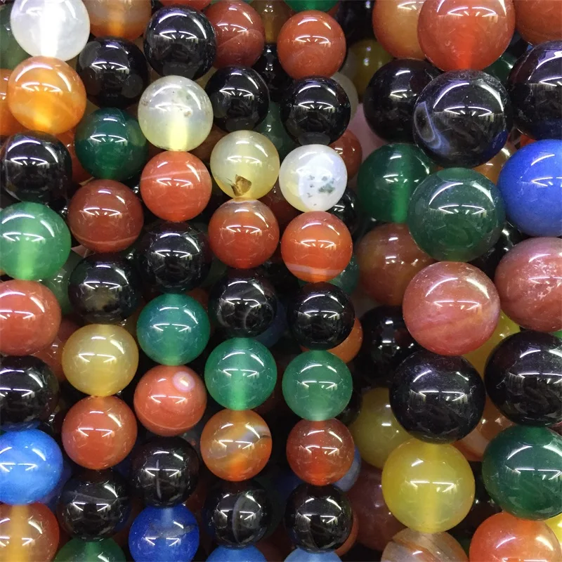 

Genuine Colorful Agate Gemstone Carnelian 4/6/8/10/12MM Onyx Natural Stone Beads for DIY Healing Power Energy Bracelet Jewelry