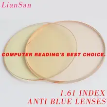 1.61 ИНДЕКС Анти-синие линзы Женщины Винтаж Свяжитесь С оптических линз Мужчины компьютерные очки для чтения, Оптические линзы Цветные Тонкий Круглый