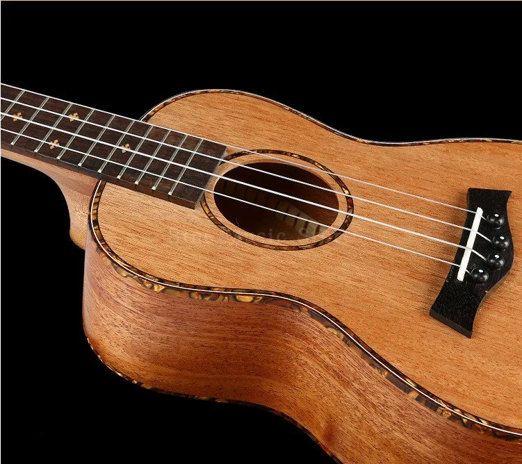 Solid Wood 4 Aquila string Hawaiian 23inch Concert Guitar ukulele Mini