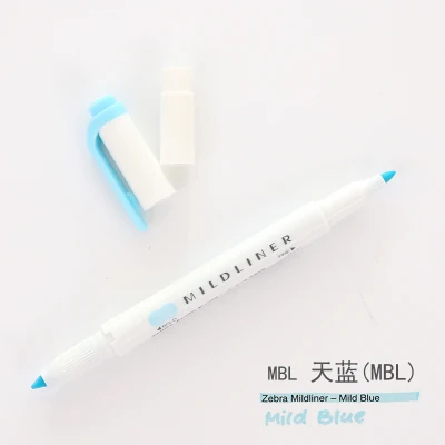 1 шт. японская Зебра Мягкий лайнер ручки для рисования маркер ручка двуглавая флуоресцентная ручка Arte Mark ручка хайлайтер - Цвет: 2
