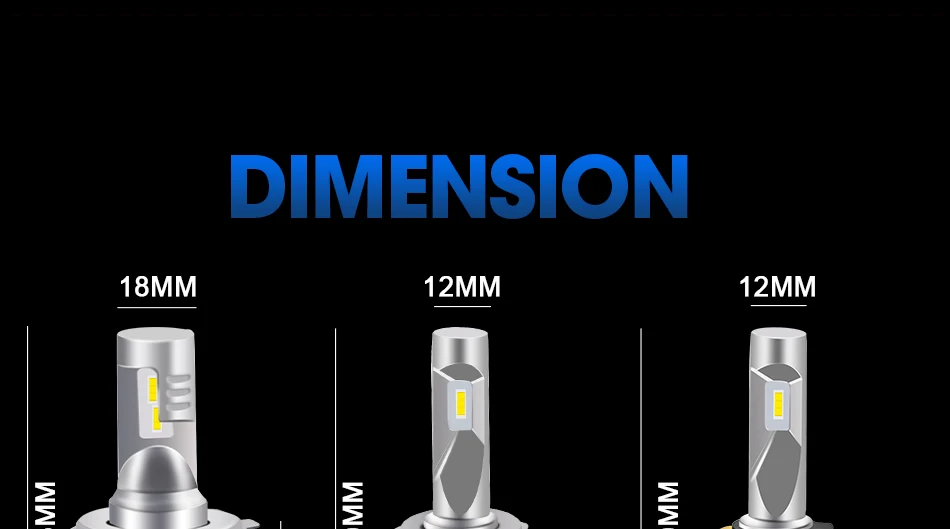 CARLitek 2019 Светодиодная лампа для автомобиля H7 H11 H4 лампа 12 V Лампочка для передних фар Мини светодиодный H1 H8 H9 9005 9006 6000 K CSP пятно луча