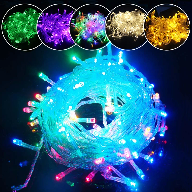 Светодиодная гирлянда 10 м RGB 100 светодиодов|fairy lights|string lightsled string lights |
