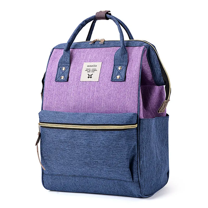 blue-purple Корейский стиль Оксфорд рюкзак Для женщин plecak na laptopa damski mochila para adolescentes школьные сумки для девочек-подростков - Цвет: blue-purple