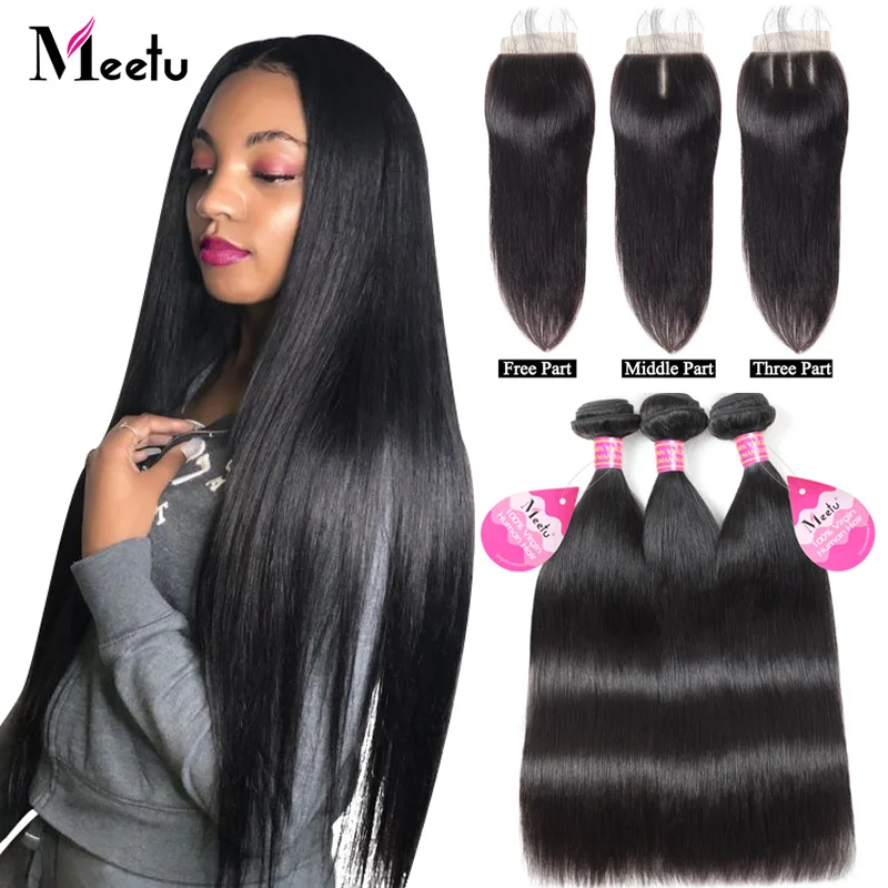 Meetu Malaysian Hair Bundles with Closure Straight Hair Bundles with Closure Natural Human Hair Bundles with Closure Non Remy Meetu Malaysian Hair Bundles with Closure Straight Hair Bundles with Closure Natural Human Hair Bundles with Closure Non Remy
