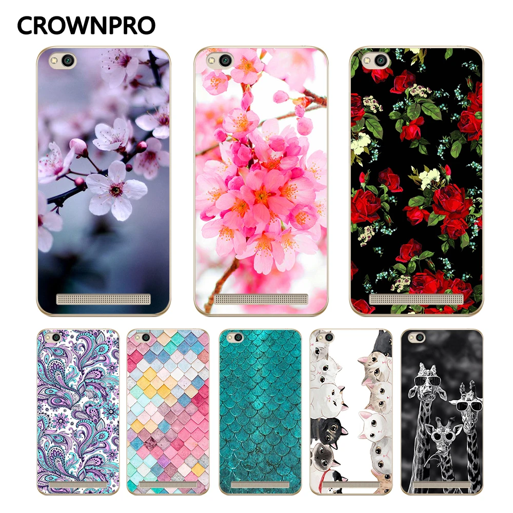 

CROWNPRO Painting 5.0" Xiaomi Redmi 5A Case Cover Soft Silicone Patterned Phone Protective Back Case Xiaomi Redmi 5A Coque