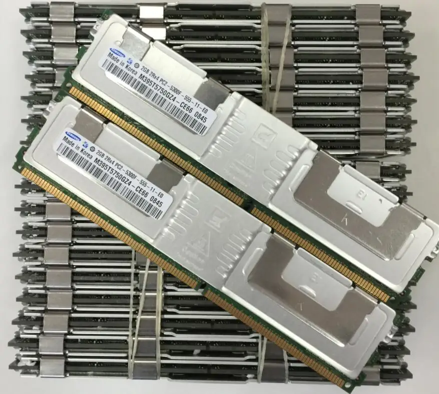 Серверная память Samsung DDR2 2G PC2 2RX4 5300F 667 Гц REG ECC 100% нормальная работа | Компьютеры и