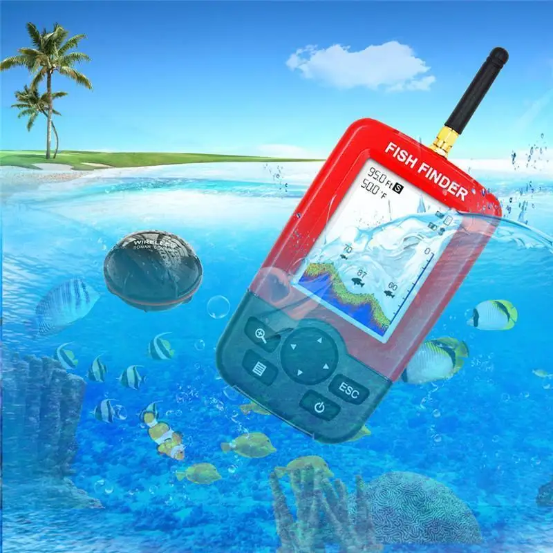 

Winter Portable LCD Fish Finder Wireless Fishing Sounder Alarm Underwater Transducer Fishfinder Camera